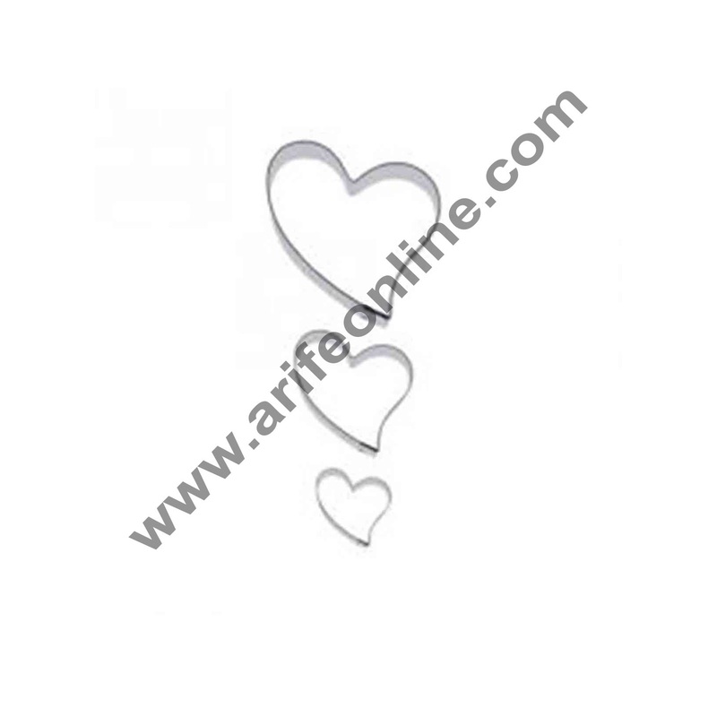 Cake Decor 3 Pcs Love Hearts Shape Cookie Cutter Bakeware Mould Biscuit Mould Set Sugar Arts Fondant Cake Decoration Tools