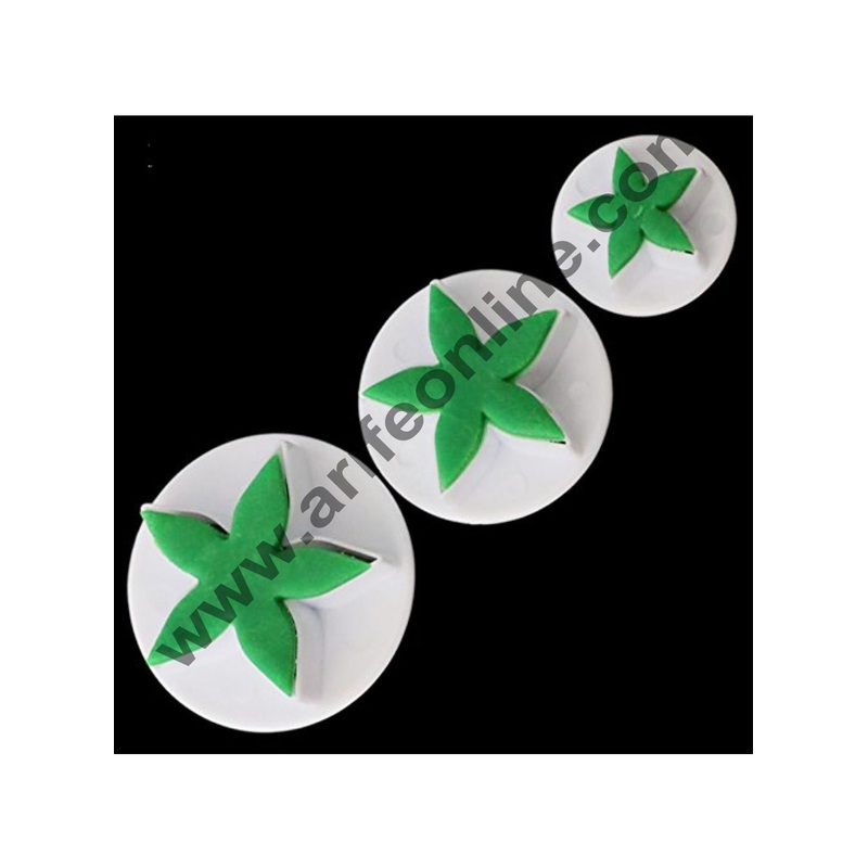 Cake Decor 3 Pcs Set Calyx Plunger Cutter Flower Petal Craft Cake Decorating Tool