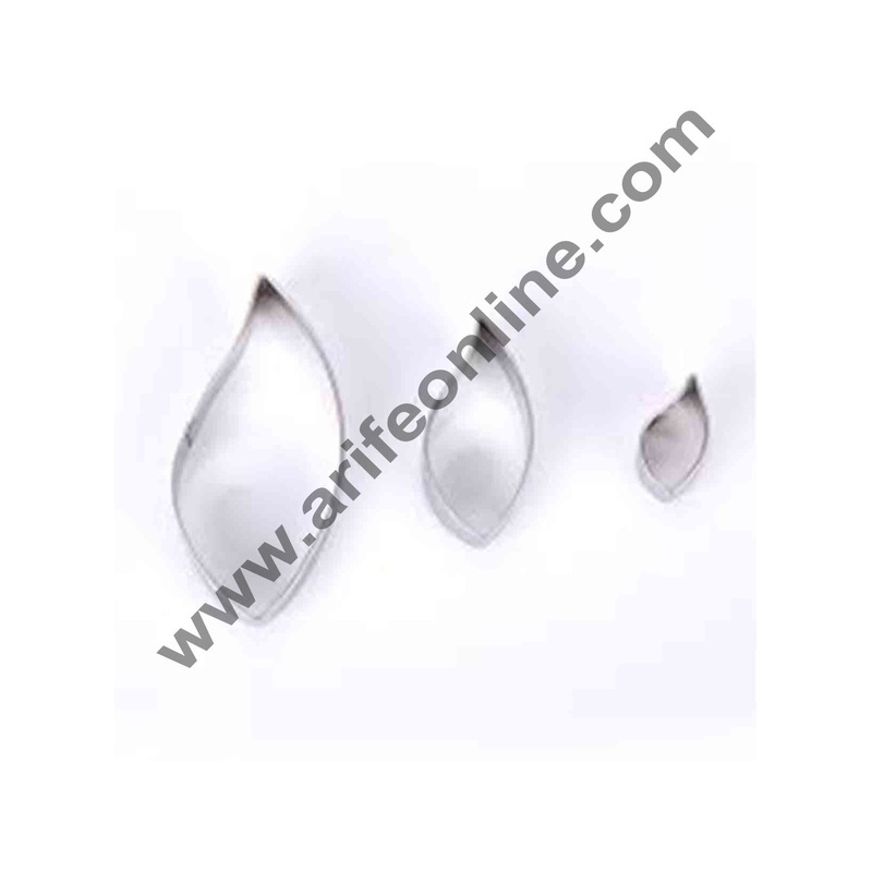 Cake Decor 3Pcs Leaf Shape Cutter Bakeware Mould Biscuit Mould Set Sugar Arts Fondant Cake Decoration Tools