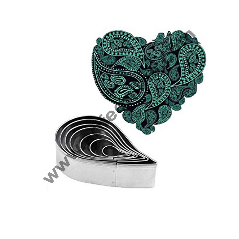 Cake Decor 7 Pcs Paisley Pattern Shape Cutter Bakeware Mould Biscuit Mould Set Sugar Arts Fondant Cake Decoration Tools