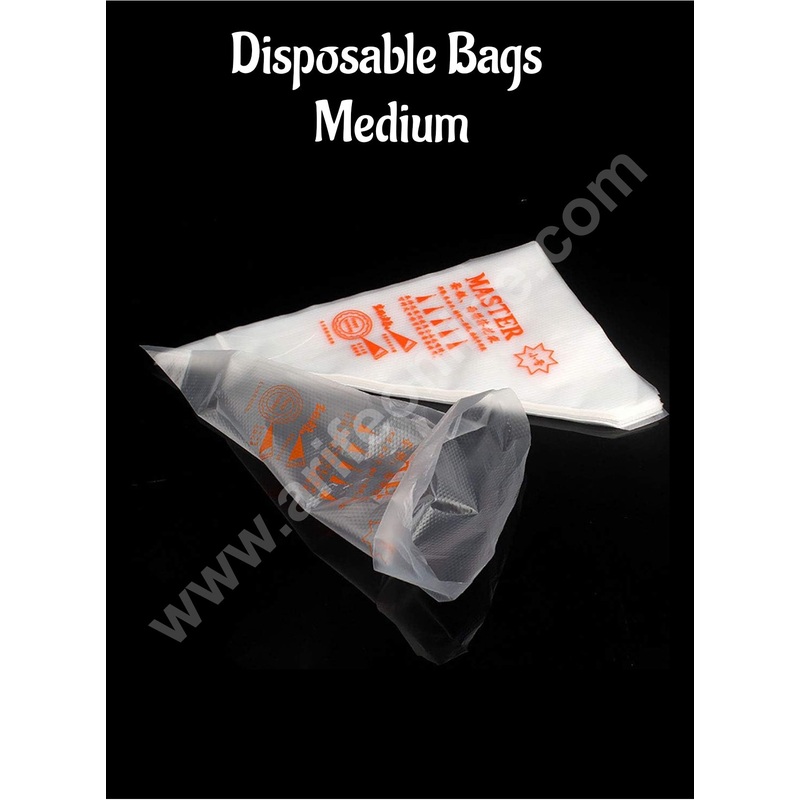 Cake Decor Food Grade Disposable Icing Piping Bags for Cream Frosting Cakes and Cookies Decoration - Medium