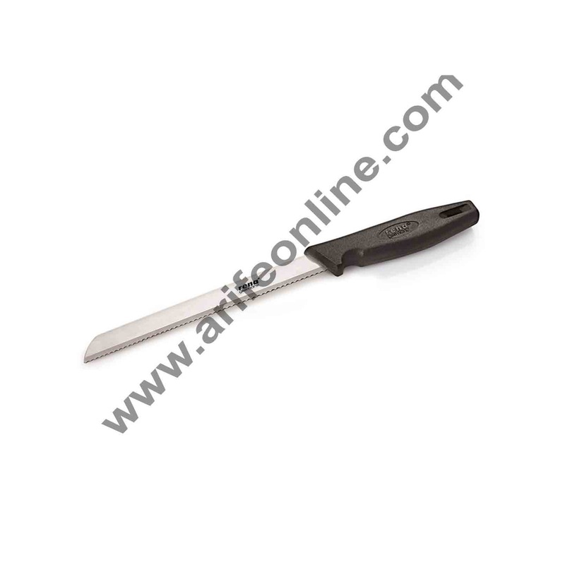 Cake Decor Rena Bread Knife 14" Wide Teeth, Black Color, Bread Knife