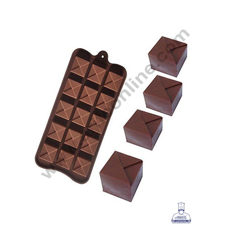 Cake Decor Silicon 15 Cavity Envelope Design Brown Chocolate Mould, Ice Mould, Chocolate Decorating Mould