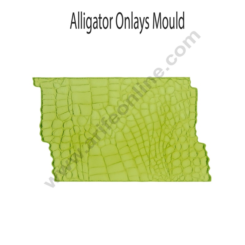Cake Decor Silicon Alligator Pattern Impression Onlays Fondant Clay Marzipan Cake Decoration Mould