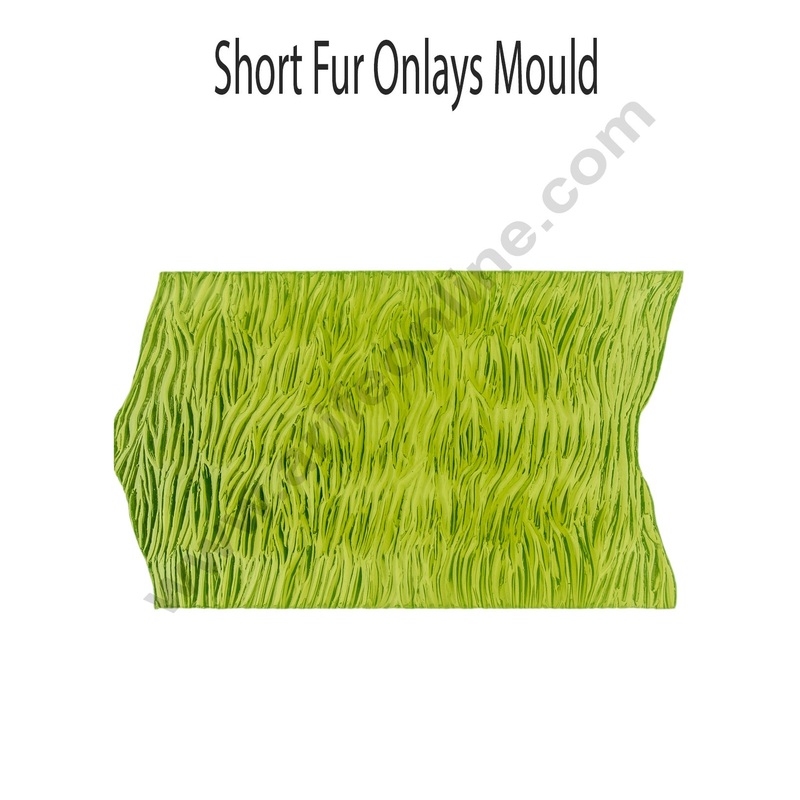 Cake Decor Silicon Short Fur Pattern Impression Onlays Fondant Clay Marzipan Cake Decoration Mould