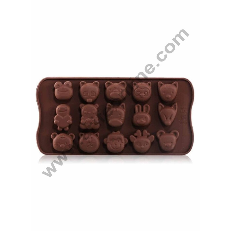 Cake Decor Silicone Pet Animals Chocolate Sweet Candy Soap Ice Cube Tray Mould Mold Shape Silicone Brown Chocolate Moulds
