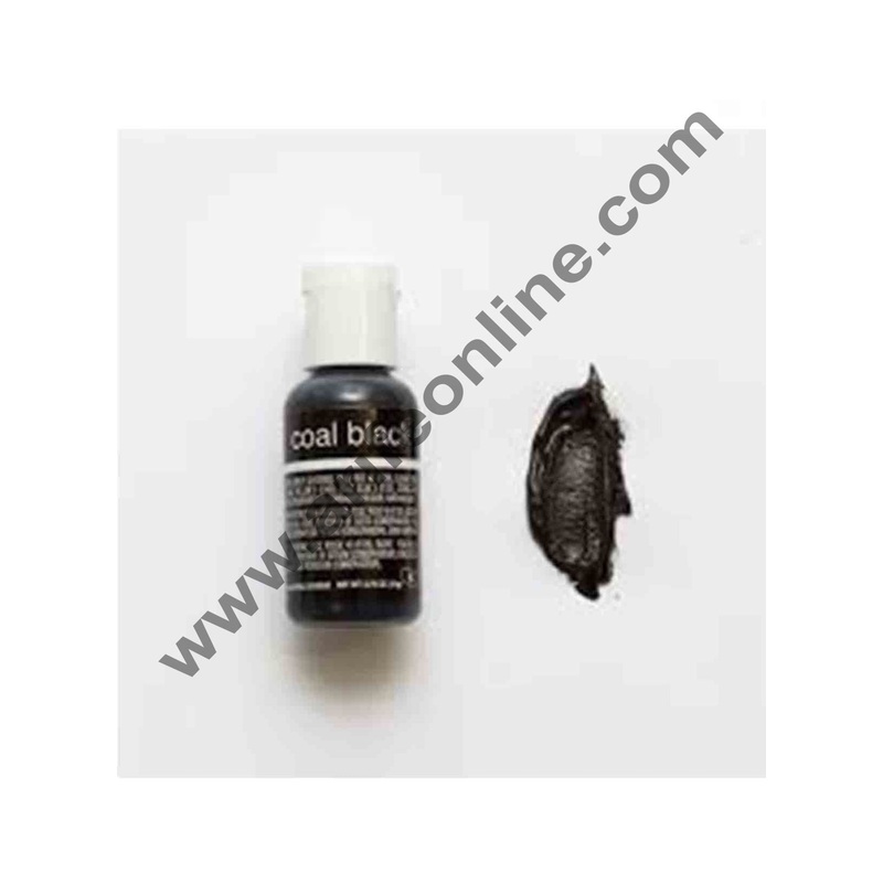 Chefmaster Liqua-Gel Coal Black .70 oz Food Color (20g)