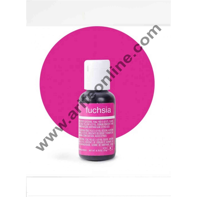 Chefmaster Liqua-Gel Fuchsia .70 oz Food Color (20g)