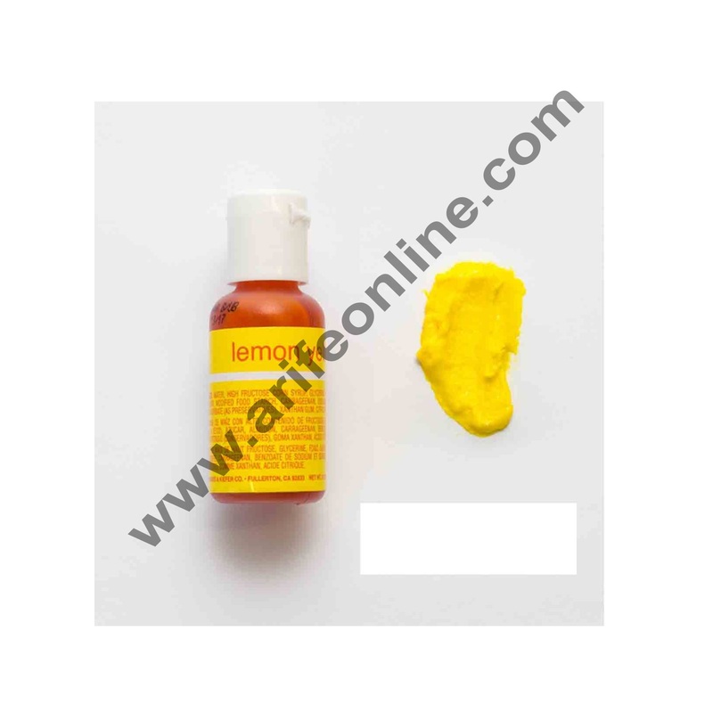 Chefmaster Liqua-Gel Lemon Yellow .70 oz Food Color (20g)