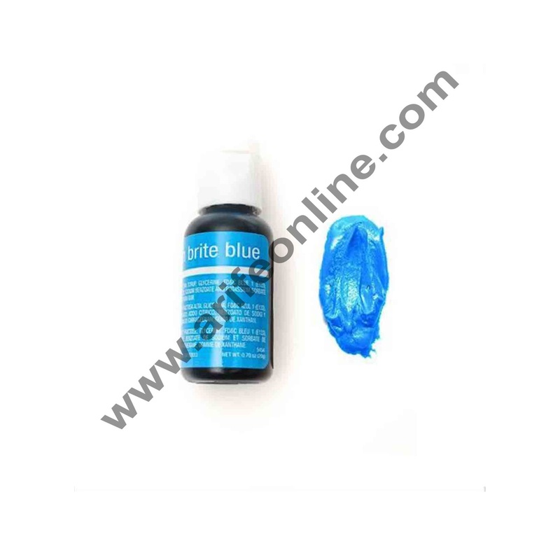 Chefmaster Liqua-Gel Neon Bright Blue .70 oz Food Color (20g)