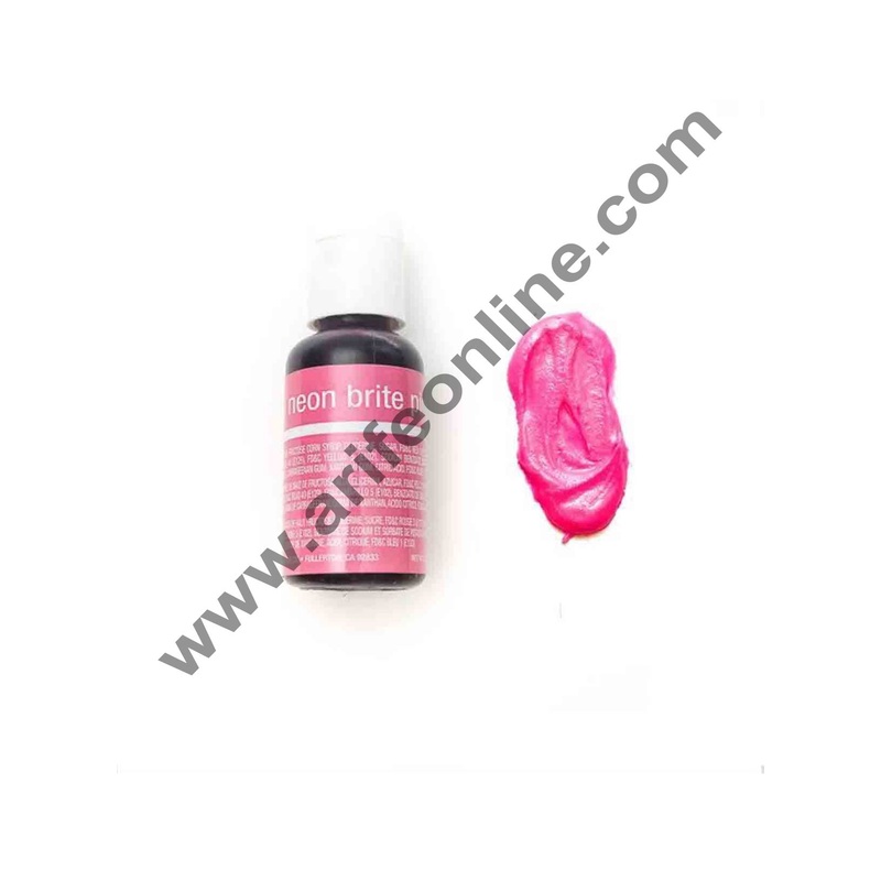 Chefmaster Liqua-Gel Neon Bright Pink .70 oz Food Color (20g)