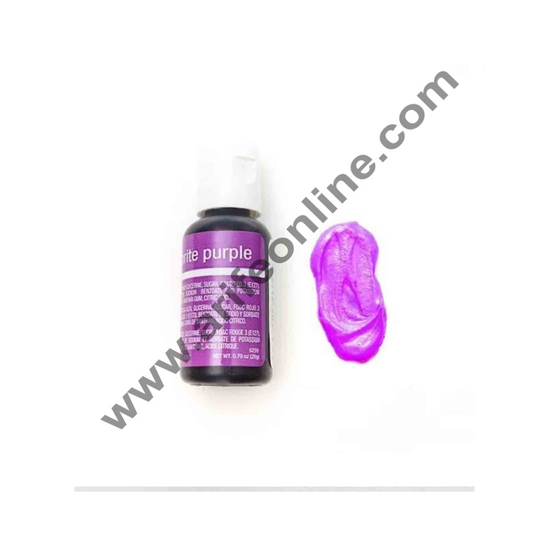 Chefmaster Liqua-Gel Neon Bright Purple .70 oz Food Color (20g)