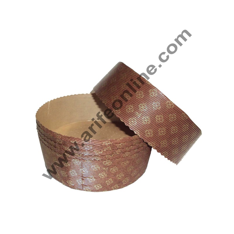 Novacart Bake & Serve Paper Baking Mould B-20 X H-6.5 - Round Cake Mould 10 Pcs
