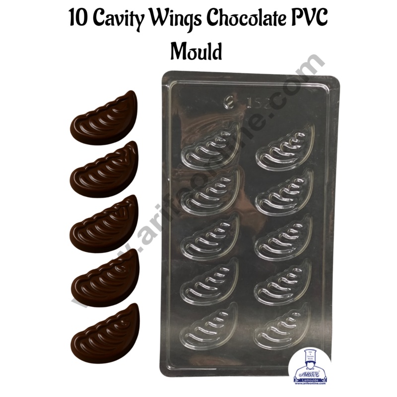 10 Cavity Wings Shape Mould | PVC Chocolate mould (1 pcs pack) - E-152- CAKE DECOR