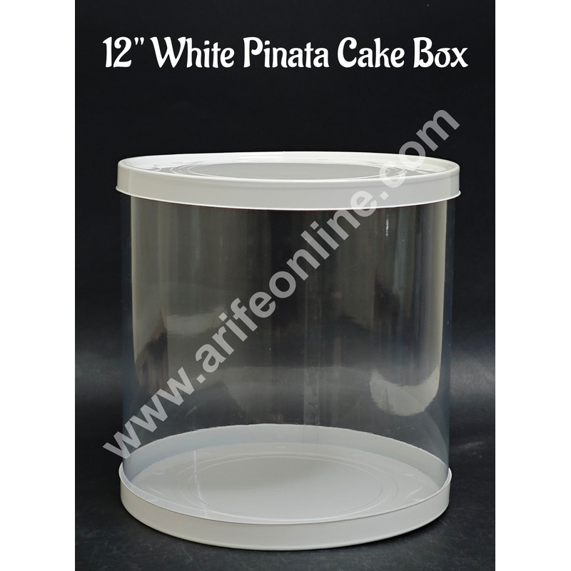 12" White Pinata Round Pinata Cake Box | 1 piece box - CAKE DECOR