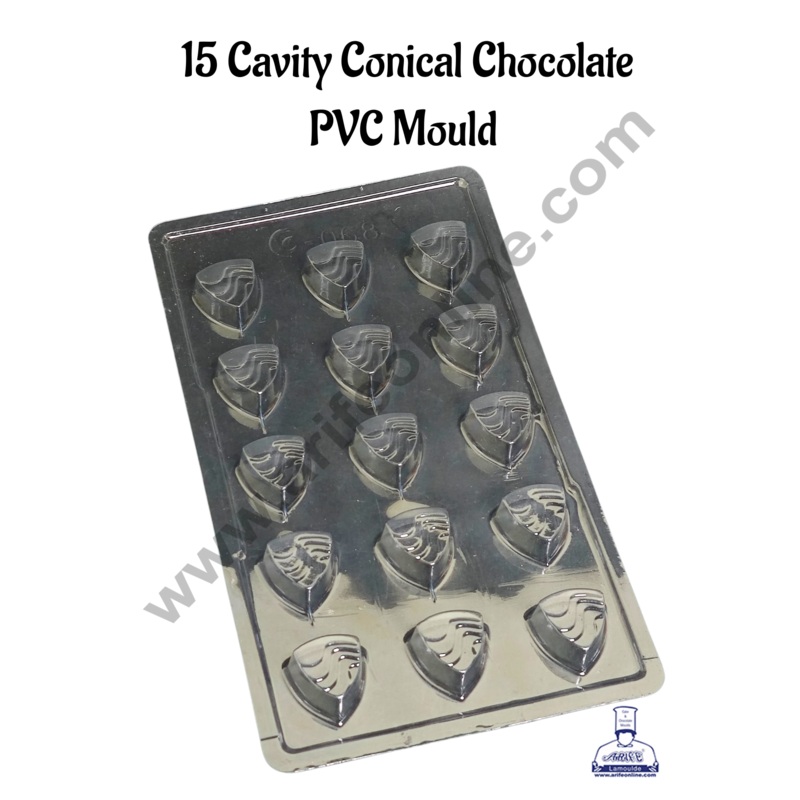 15 Cavity Conical Shape Mould PVC Chocolate mould (1 pcs pack) - E-068- CAKE DECOR