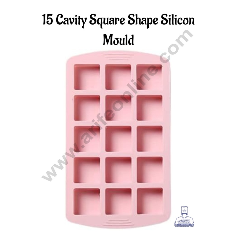 15 Cavity Square Shape Silicon Mould Silicon Cupcake Mould - CAKE DECOR