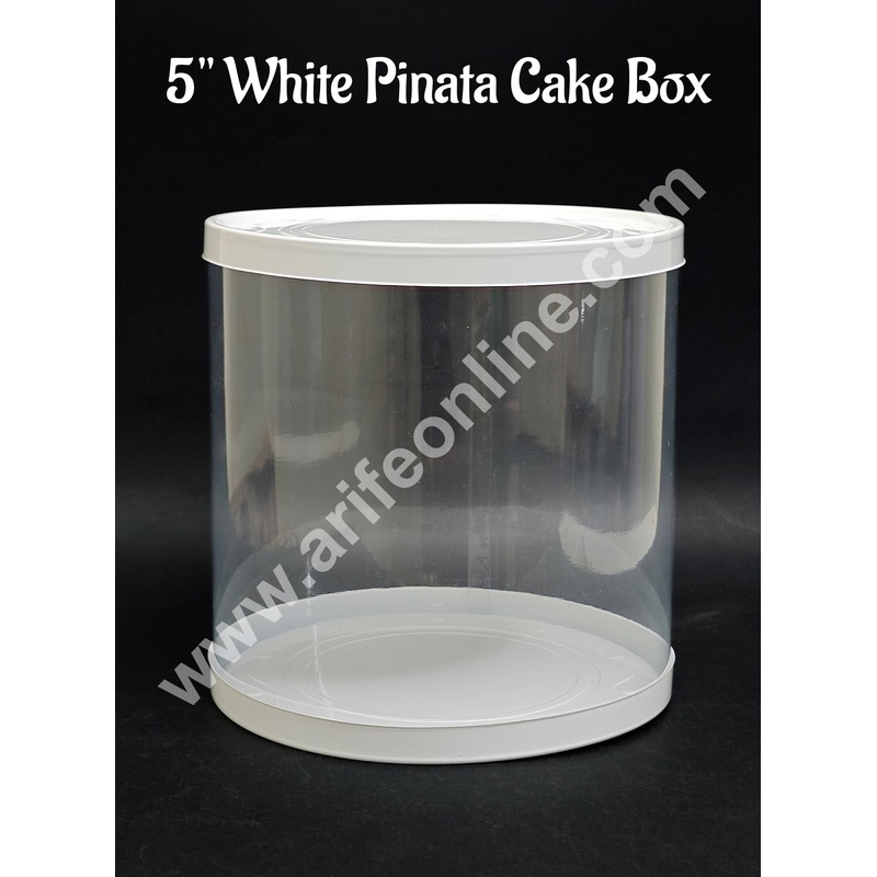 5" White Pinata Round Pinata Cake Box | 1 piece box - CAKE DECOR
