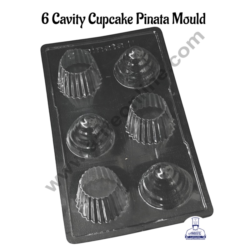 6 Cavity Pinnata Cupcake Shape Mould PVC Chocolate mould (1 pcs pack) E-Pinnata - CAKE DECOR