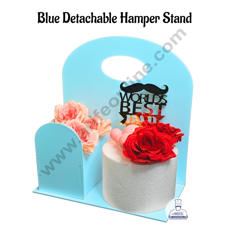 Blue Detachable Cake and Flower Hamper Stand - CAKE DECOR