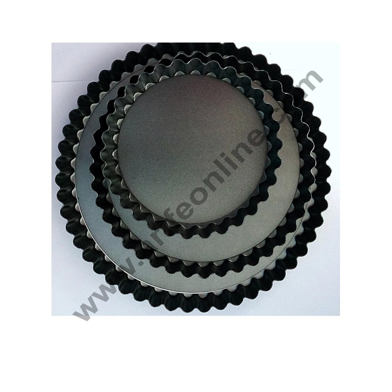 Cake Decor Nonstick Aluminum Tart and Pie Dish Pie Mould Set of 3