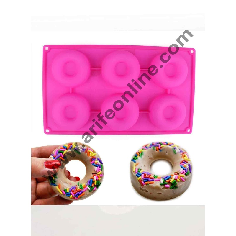 Cake Decor Silicon 6 in 1 Savarin Donut Design Cake Mould Mousse Cake Mould Silicon Moulds