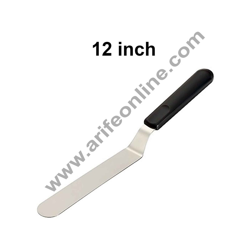 Cake Decor Stainless Steel Cake Angular Bent Palette Knife Icing Spatula - 12 inch/ 1 Piece