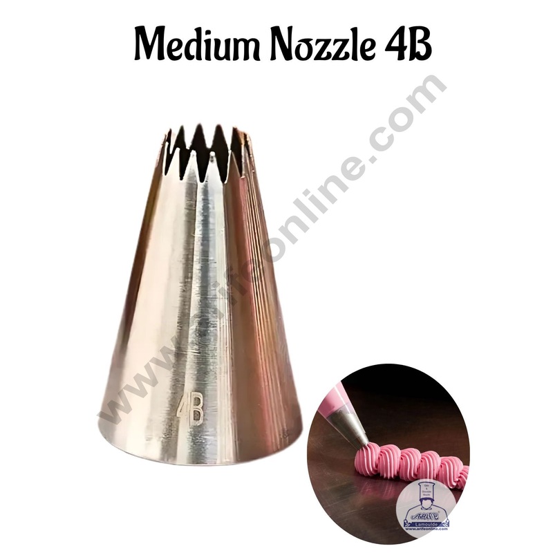Medium Nozzle - No. 4B Piping Nozzle - CAKE DECOR