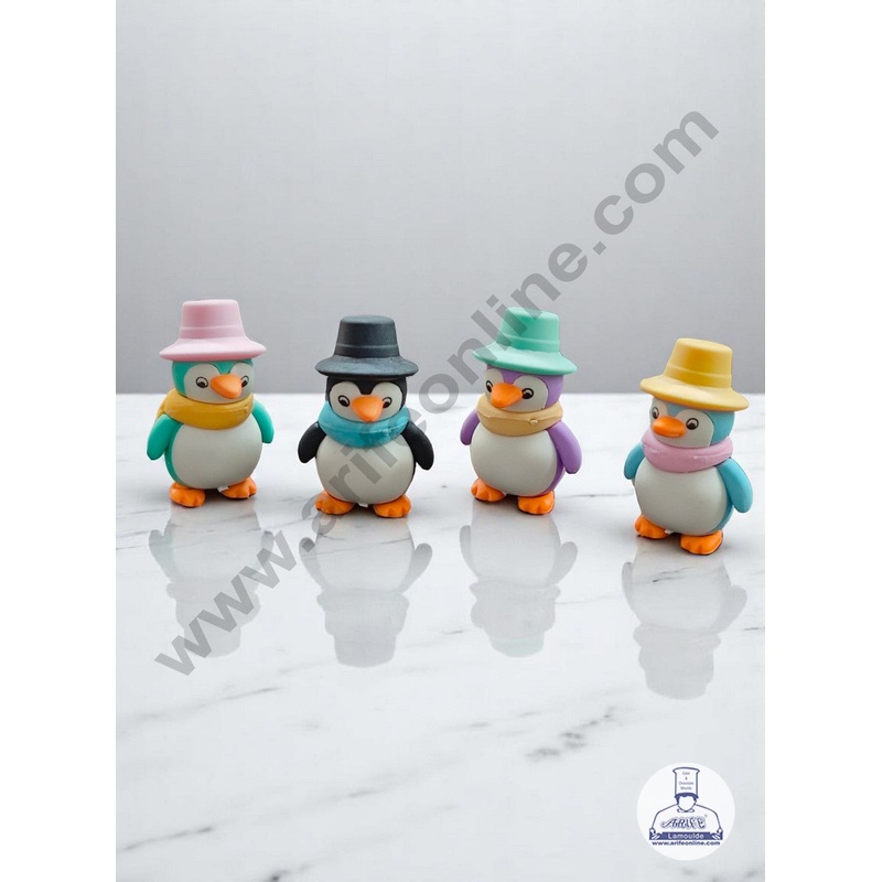 Mini Penguin Rubber Cake Topper | Animal Rubber Toppper - 1 Pc -CAKE DECOR