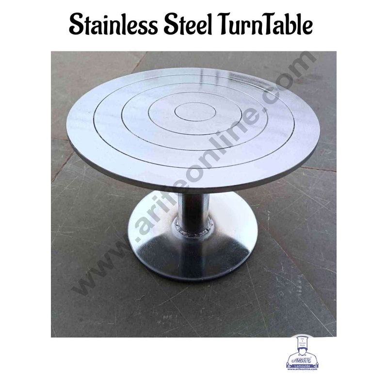 CAKE DECOR 360 Rotating Stainless Steel Cake Turntable (12 Inch) - Heavy