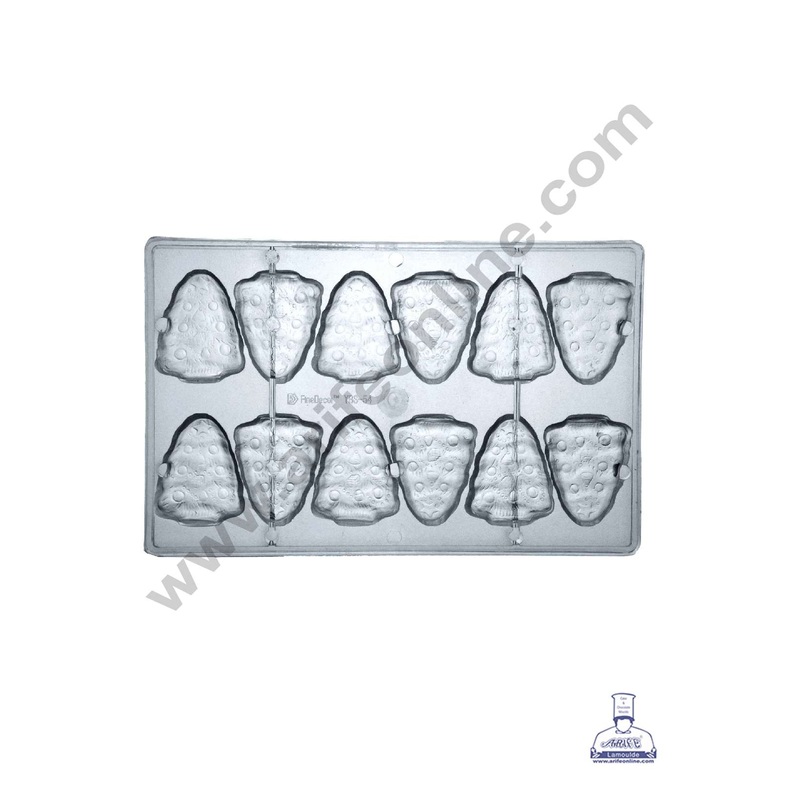FineDecor 12 Cavity Christmas Tree Shape Polycarbonate Chocolate Mold - ( YBS-054 )