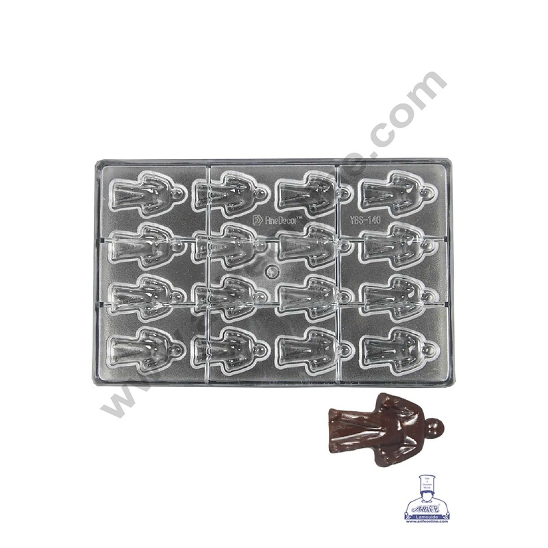 FineDecor 16 Cavity Polycarbonate Chocolate Mold - ( YBS-140 )