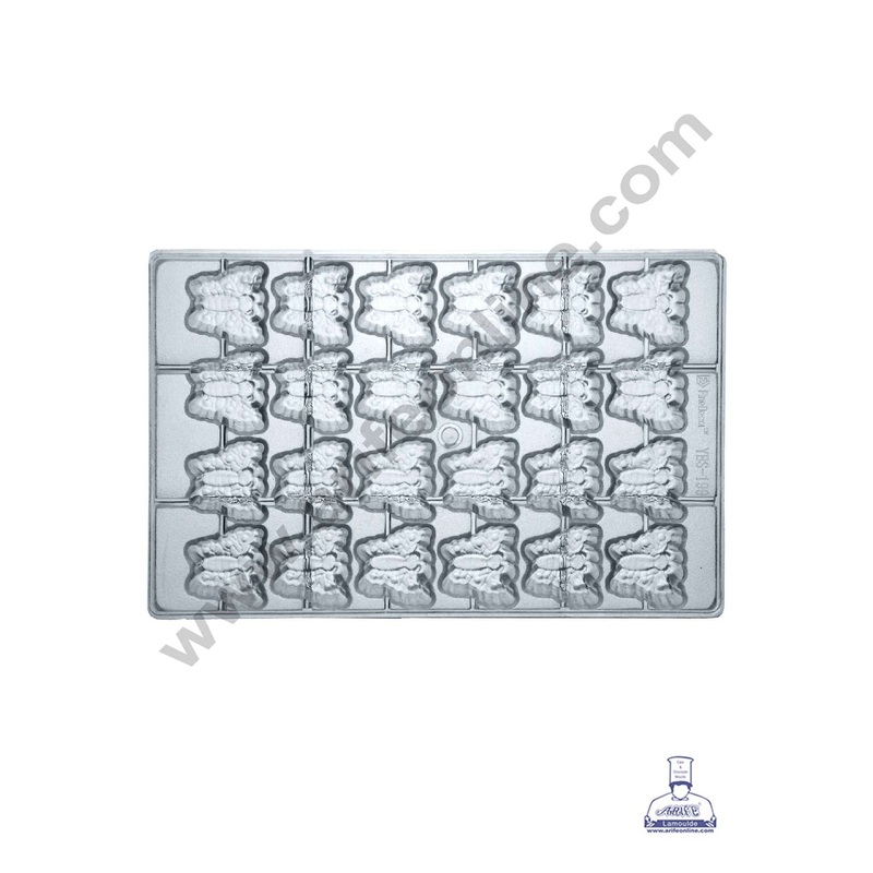 FineDecor 24 Cavity Butterfly Shape Polycarbonate Chocolate Mold - ( YBS-199 )