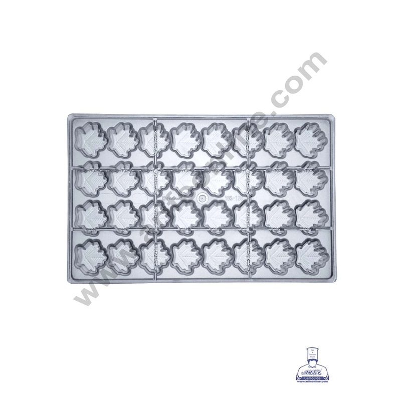 FineDecor 32 Cavity Maple Leaf Shape Polycarbonate Chocolate Mold - ( YBS-128 )