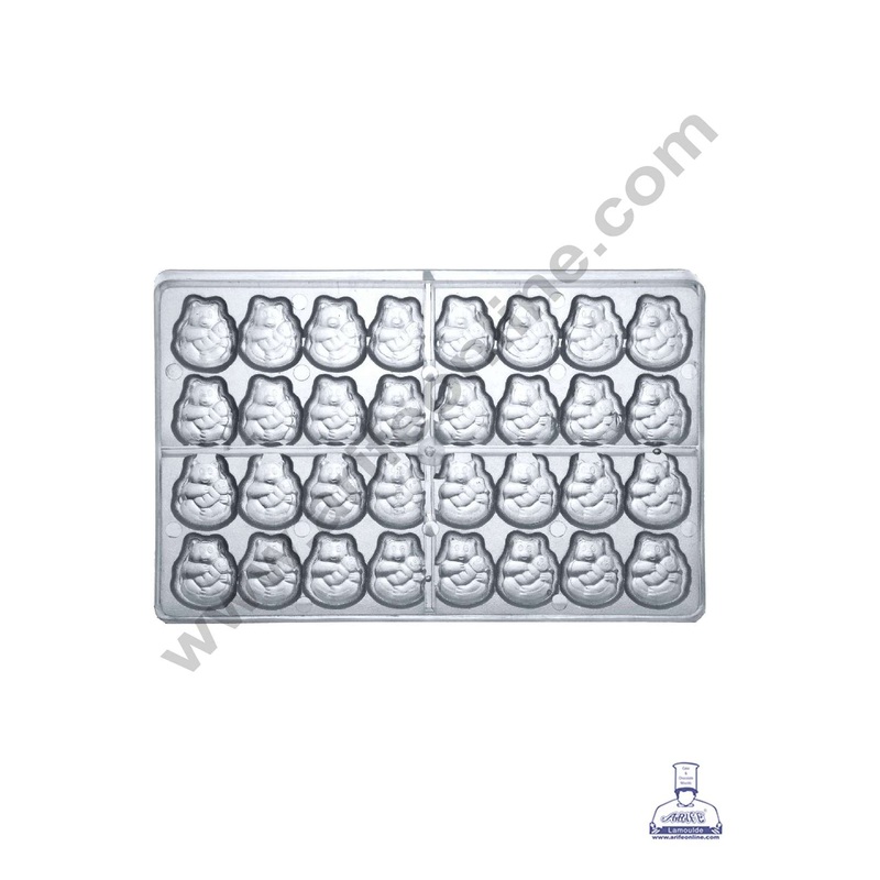 FineDecor 32 Cavity Two Bear Shape Polycarbonate Chocolate Mold - ( YBS-059 )