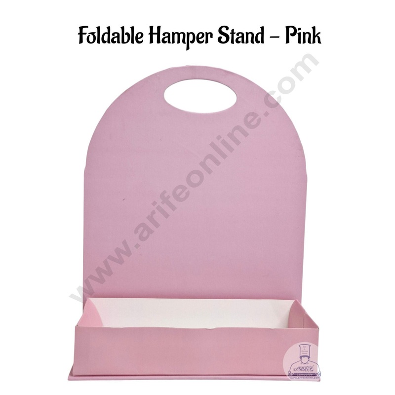 Happy Raksha Bandhan Foldable Hamper Stand -Pink- CAKE DECOR