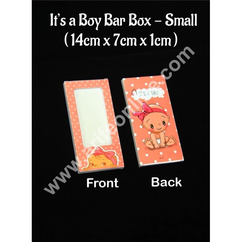 It's a Girl Small Chocolate Bar Box ( Pack of 10 Pcs ) CAKE DECOR
