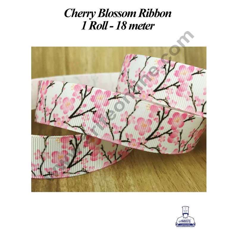 CAKE DECOR 1 Roll Cherry Blossom Ribbon | Gift Wrapping | Decoration (SBR-PR-011)