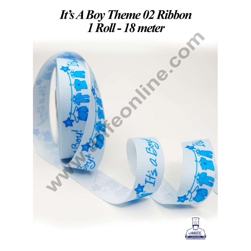 CAKE DECOR 1 Roll It's A Boy Ribbon | Theme 02 | Gift Wrapping | Decoration (SBR-PR-012)