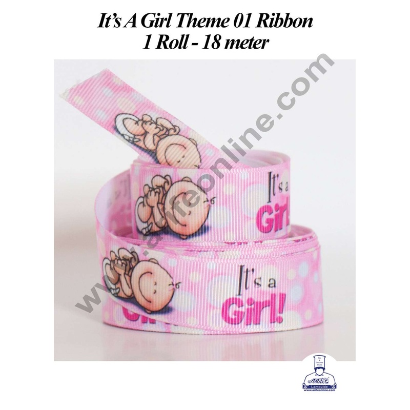 CAKE DECOR 1 Roll It's A Girl Ribbon | Theme 01 | Gift Wrapping | Decoration (SBR-PR-09)