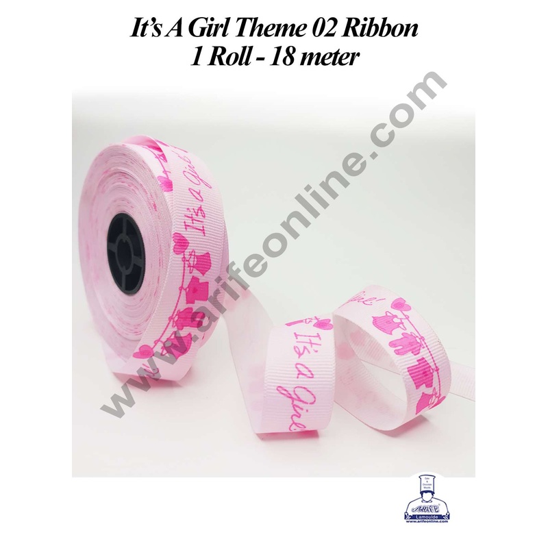 CAKE DECOR 1 Roll It's A Girl Ribbon | Theme 02 | Gift Wrapping | Decoration (SBR-PR-013)