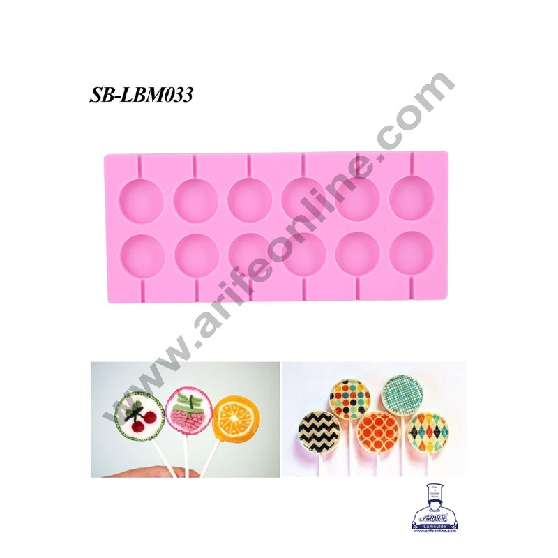 CAKE DECOR 12 cavity Lollipop Silicone Mould | Jelly Mould | Candy Mould