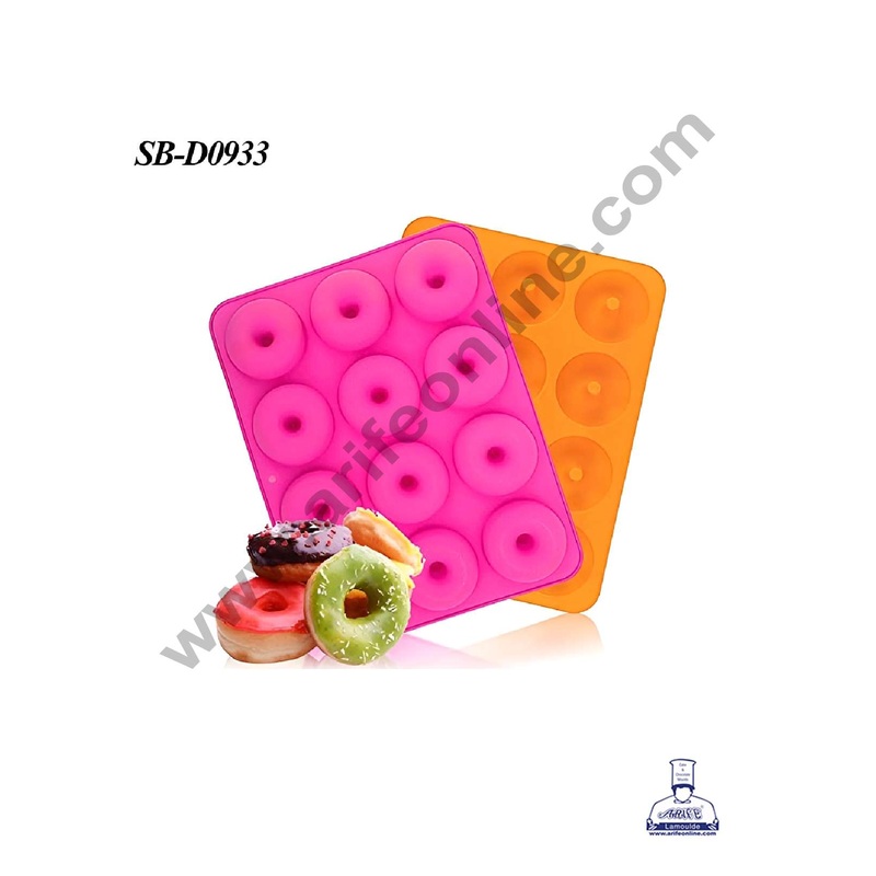 CAKE DECOR 12 cavity Mini Donut Shape Silicone Mould | Muffin Mould - (SB-D0933)