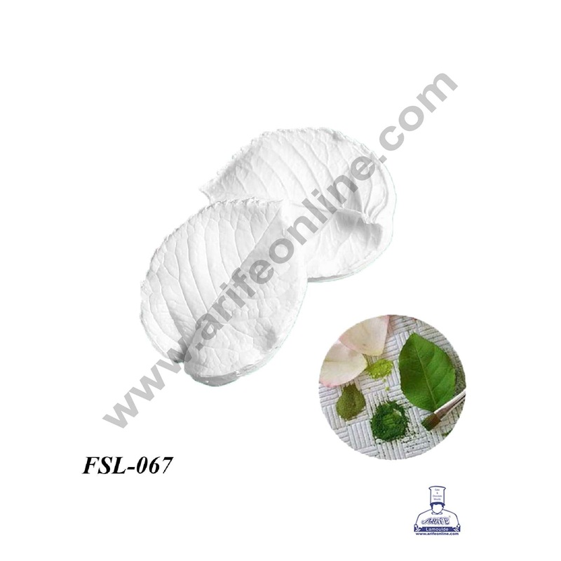 CAKE DECOR 2 Pcs Rose Leaf Veiner Silicone Fondant Mould for Cake Decorations (SBSP-FSL-067)