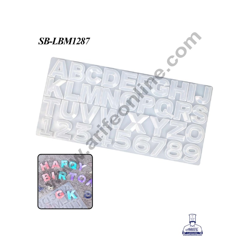 CAKE DECOR 3D Upper Case Letters & Numbers Silicone Mould | jelly & Candy Mould | Resin Mould