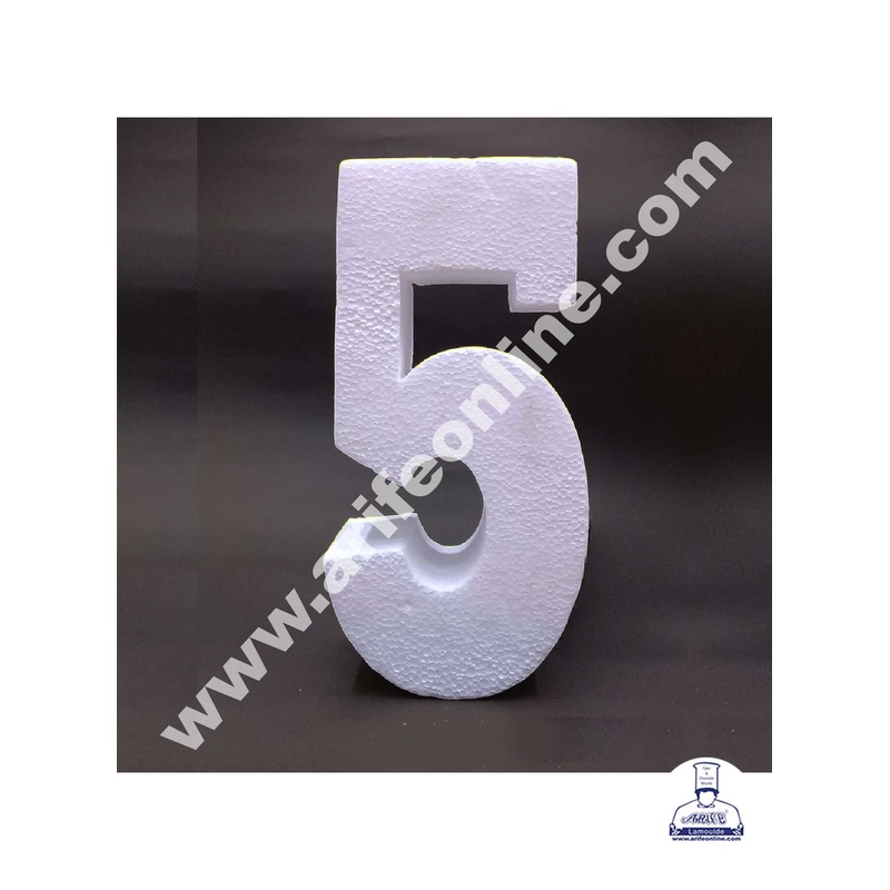 CAKE DECOR Five Number 4 Inch Cake Dummy - 1 Piece