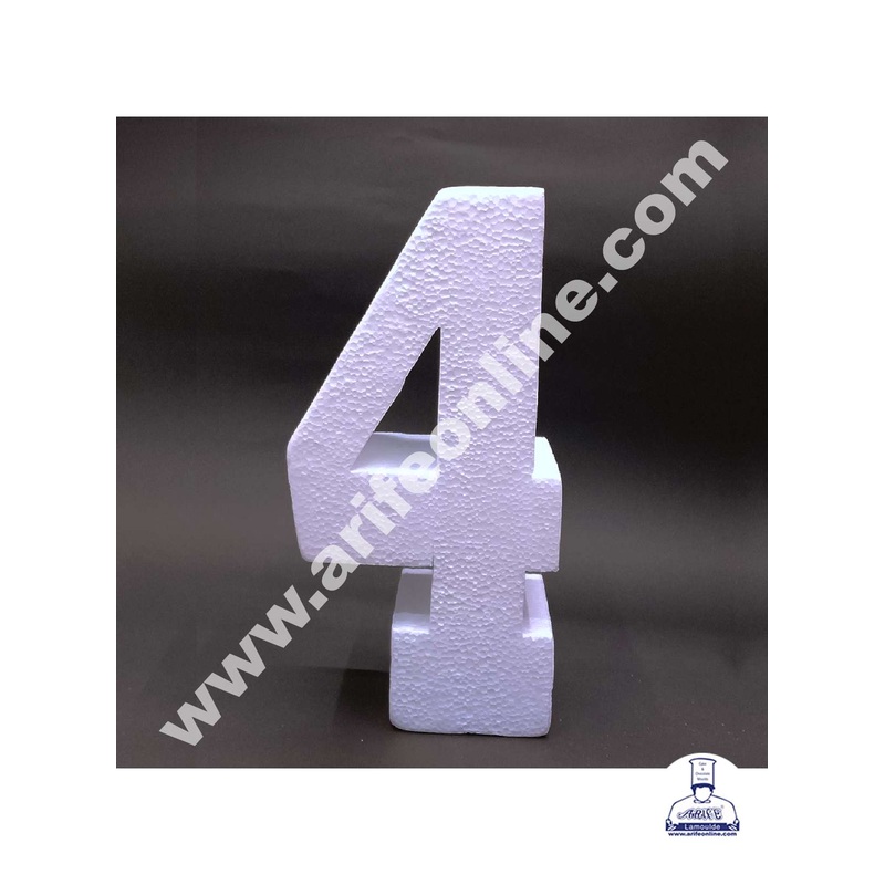 CAKE DECOR Four Number 4 Inch Cake Dummy - 1 Piece