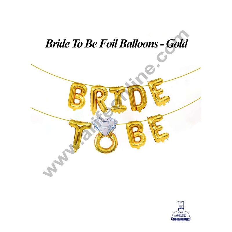 CAKE DECOR Gold Bride To Be Foil Balloons | Party Decoration | Wedding Decoration