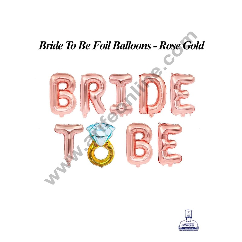 CAKE DECOR Rose Gold Bride To Be Foil Balloons | Party Decoration | Wedding Decoration