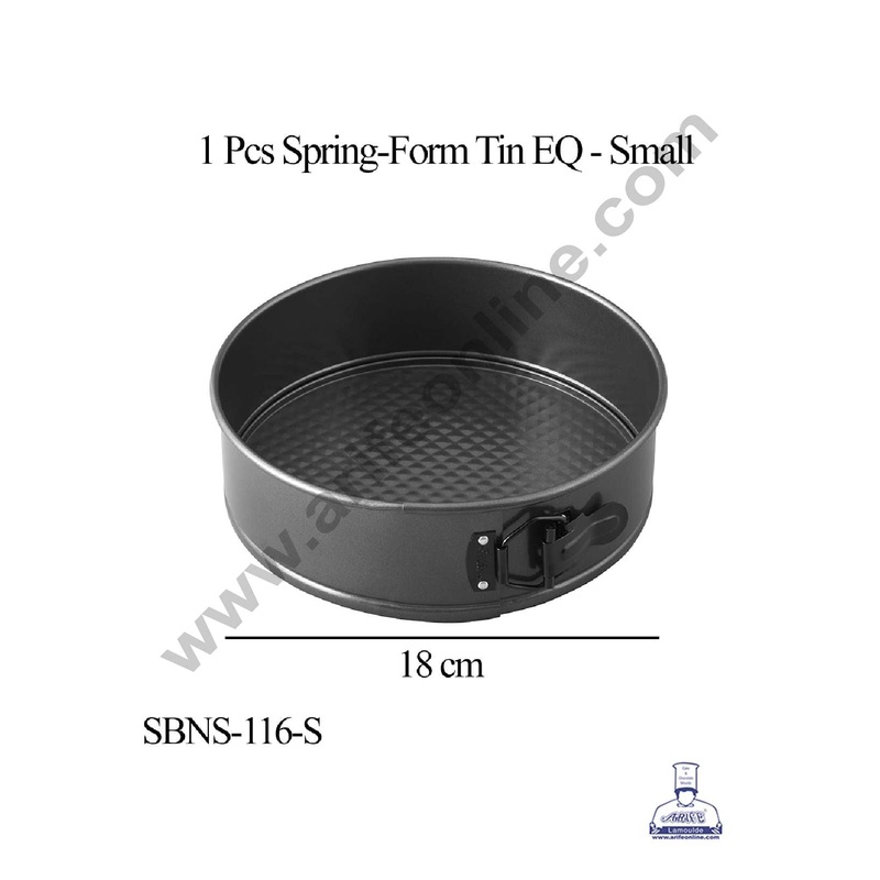 CAKE DECOR Round Non-Stick Springform Tin- EQ | Small Cake Mould for Baking  SBNS-116-S